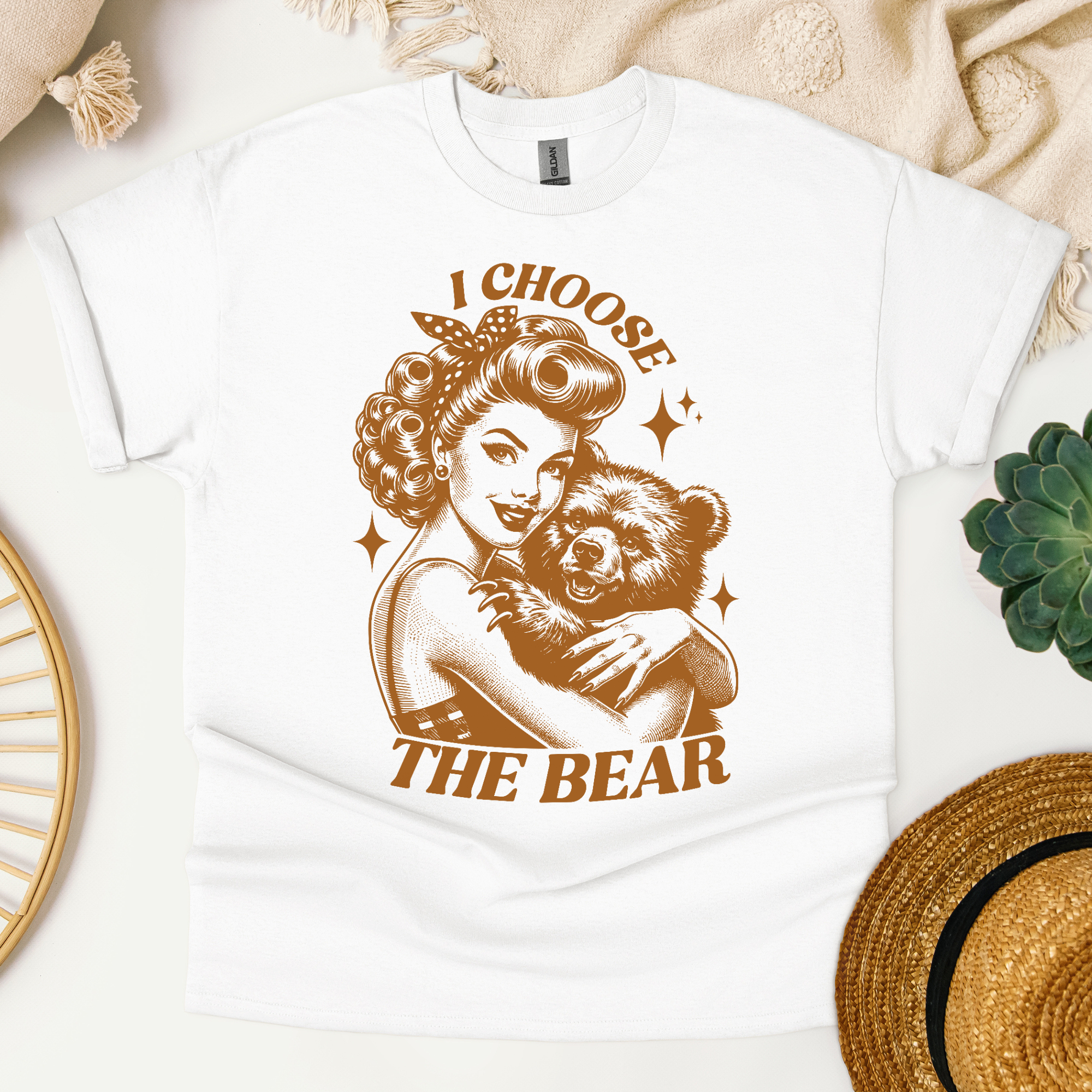 I Choose The Bear Pinup Tee