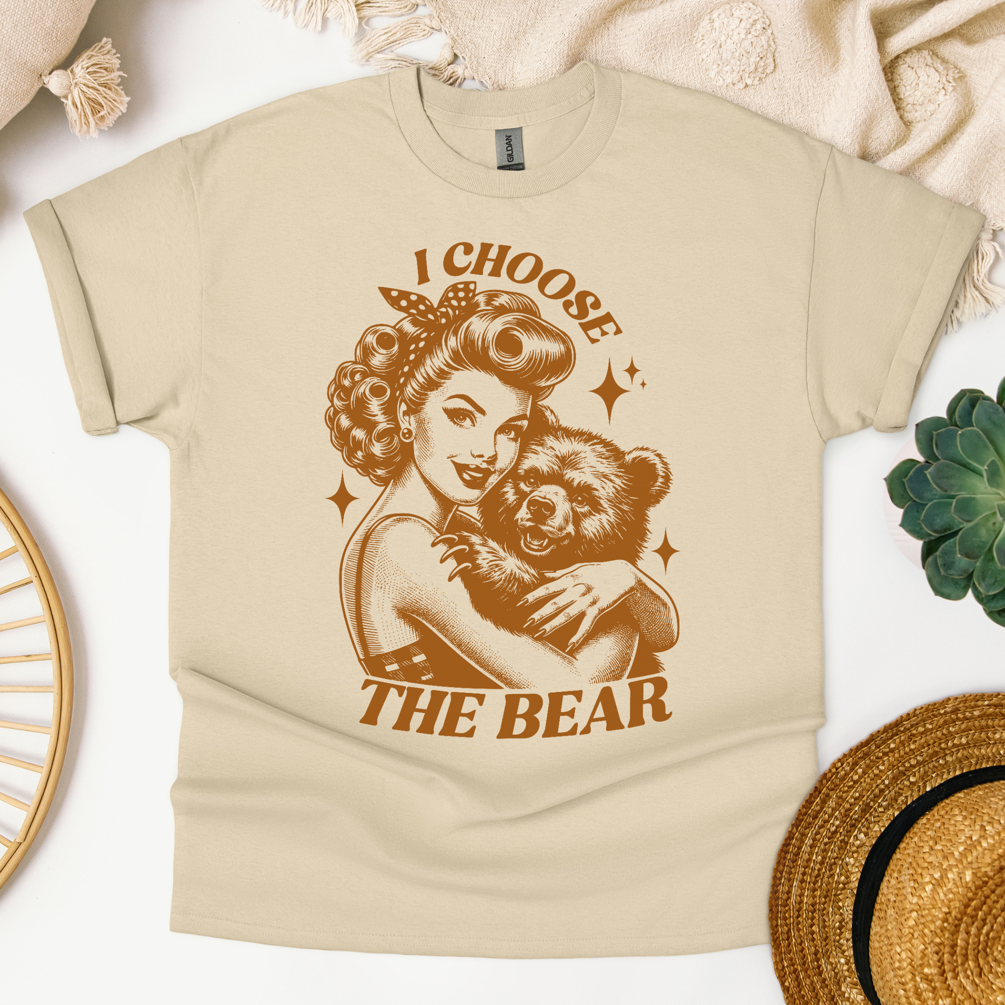 I Choose The Bear Pinup Tee