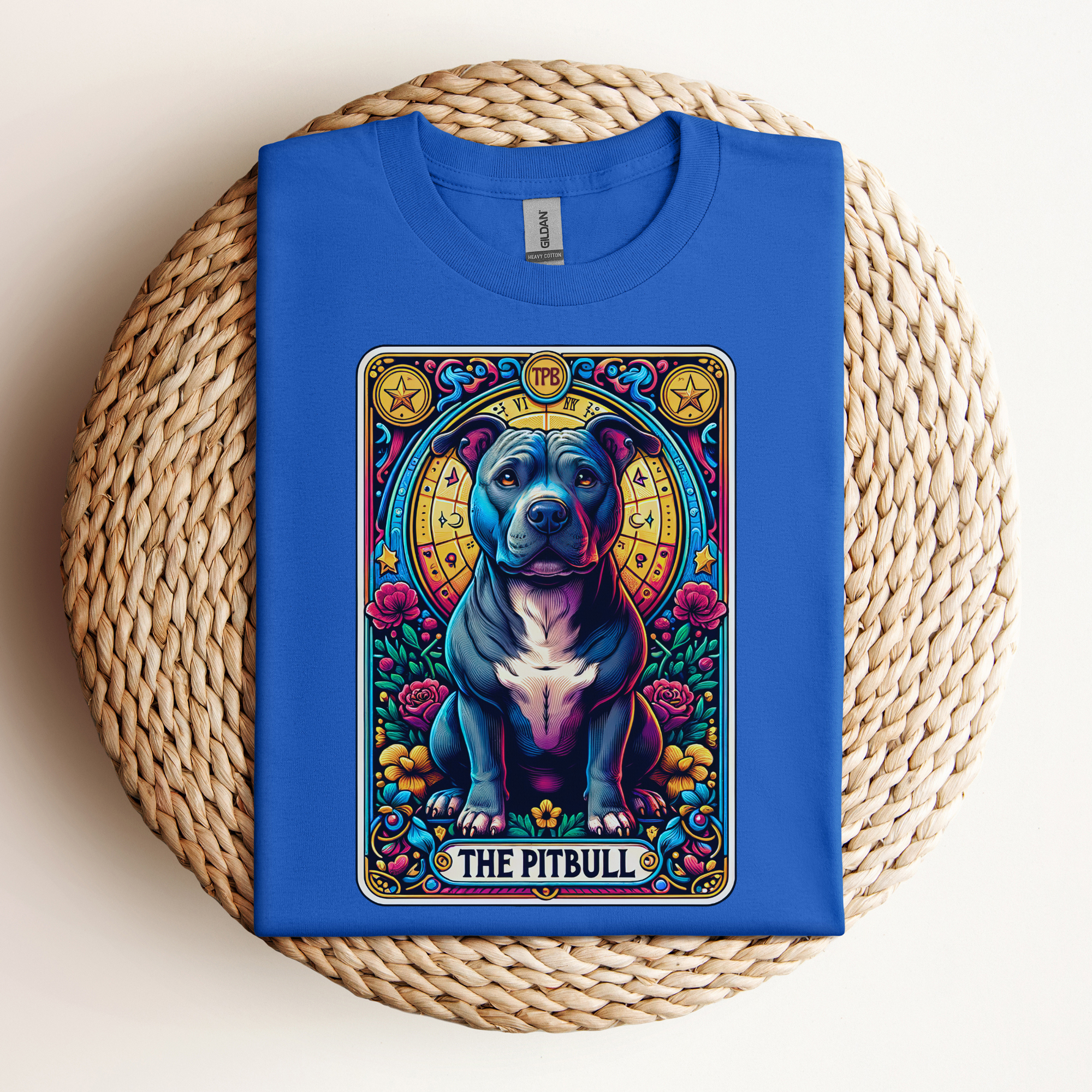 Blue Pittie Tarot Tee