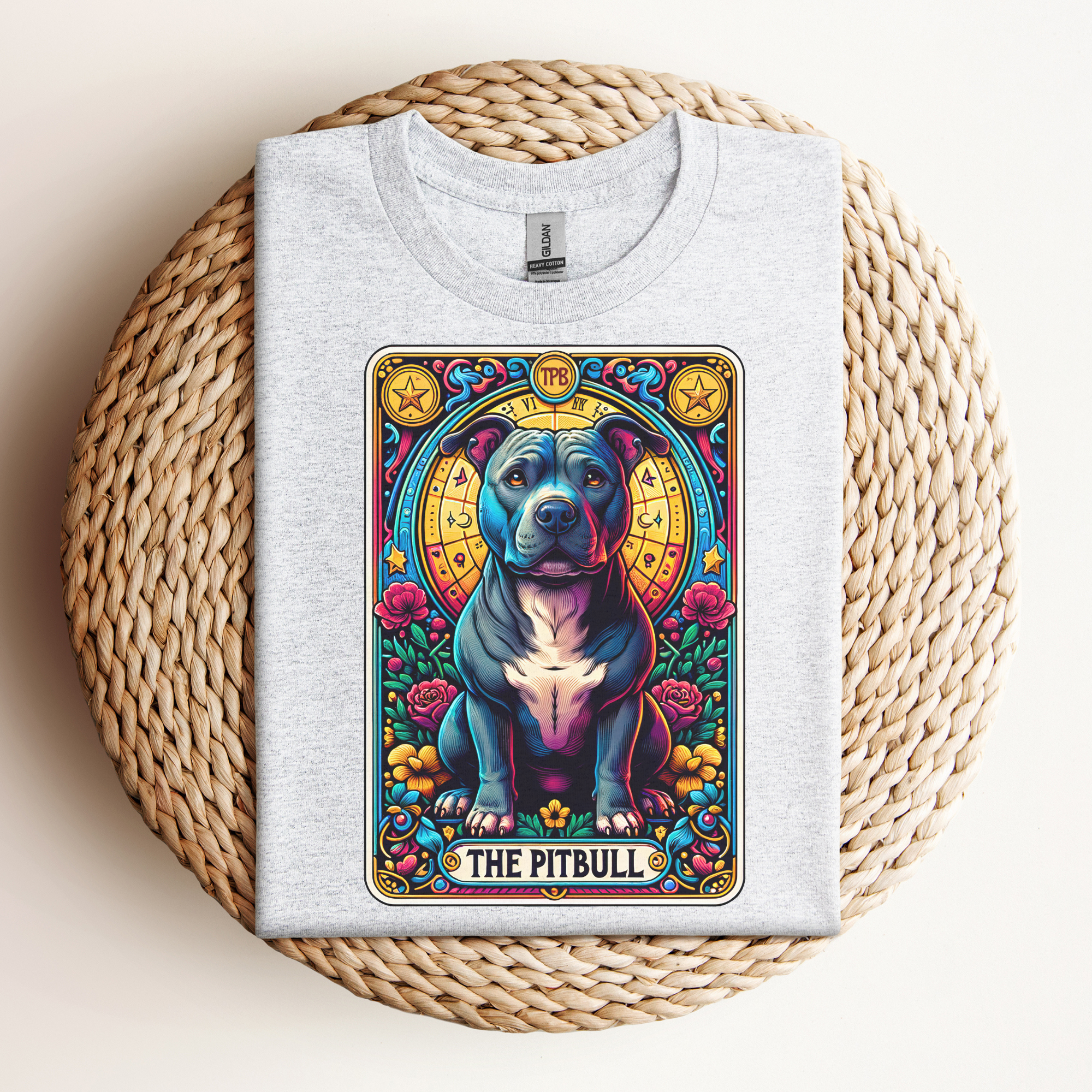 Blue Pittie Tarot Tee
