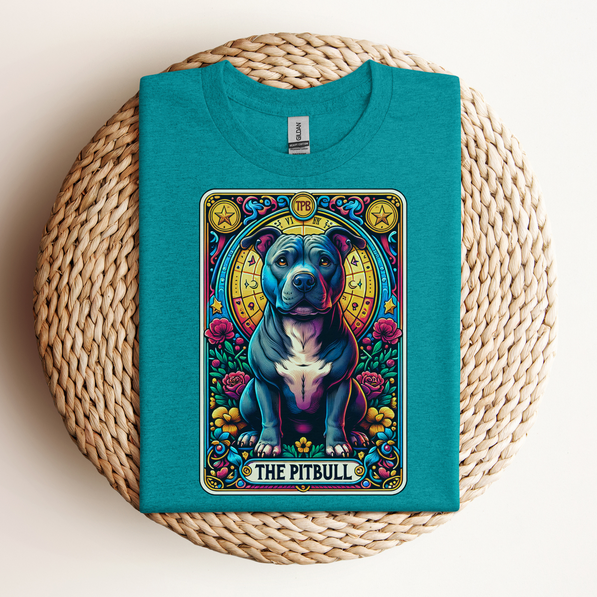 Blue Pittie Tarot Tee