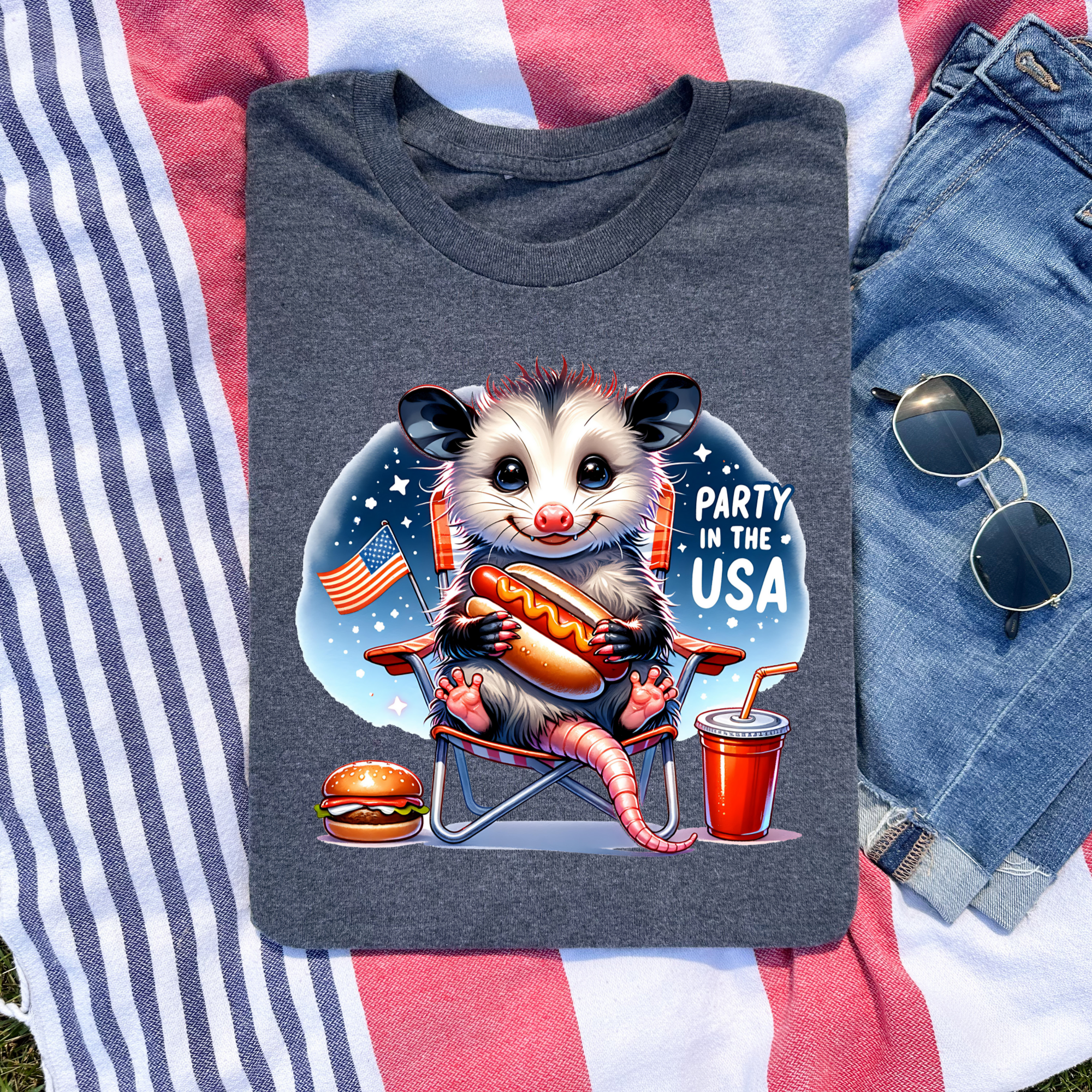 Party In the USA Possum Tee