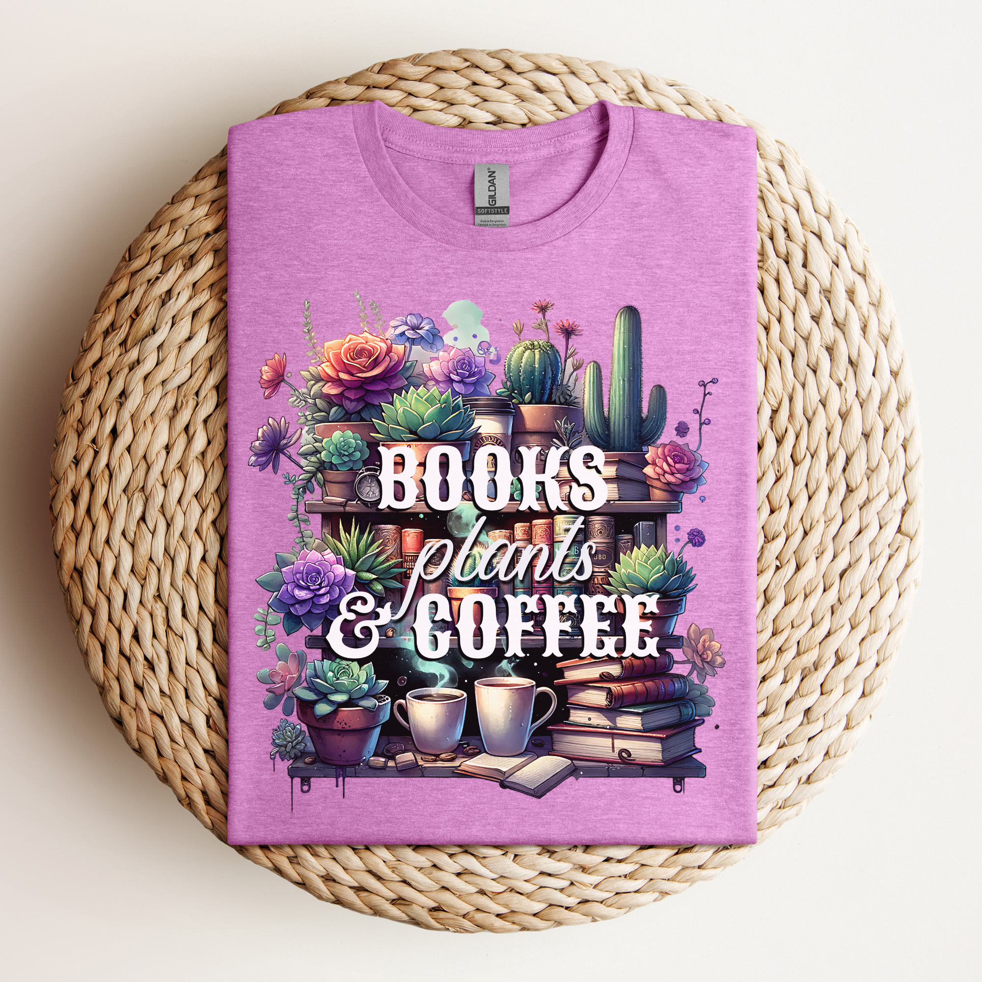 Books, Plants, & Coffee Tee