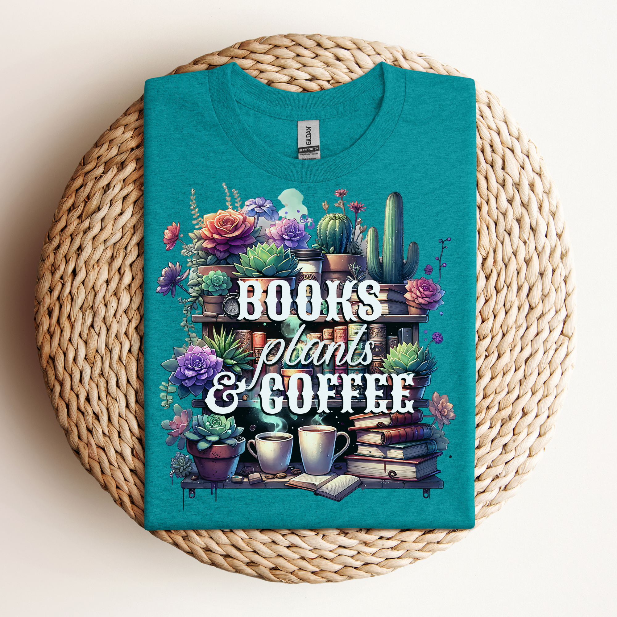 Books, Plants, & Coffee Tee