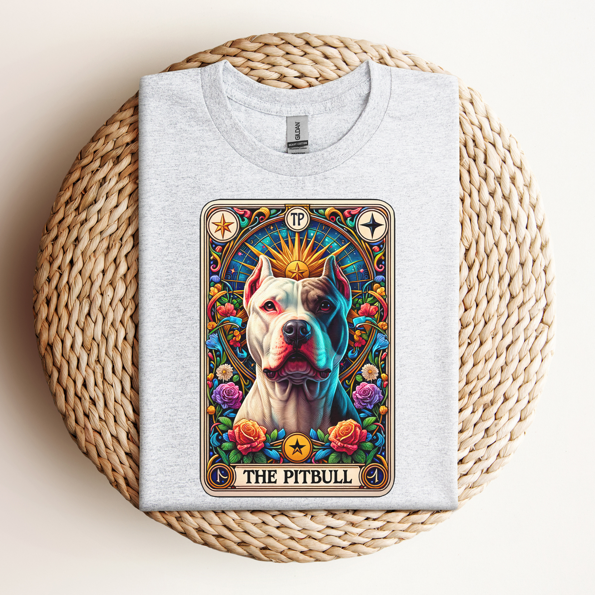White Pittie Tarot Tee