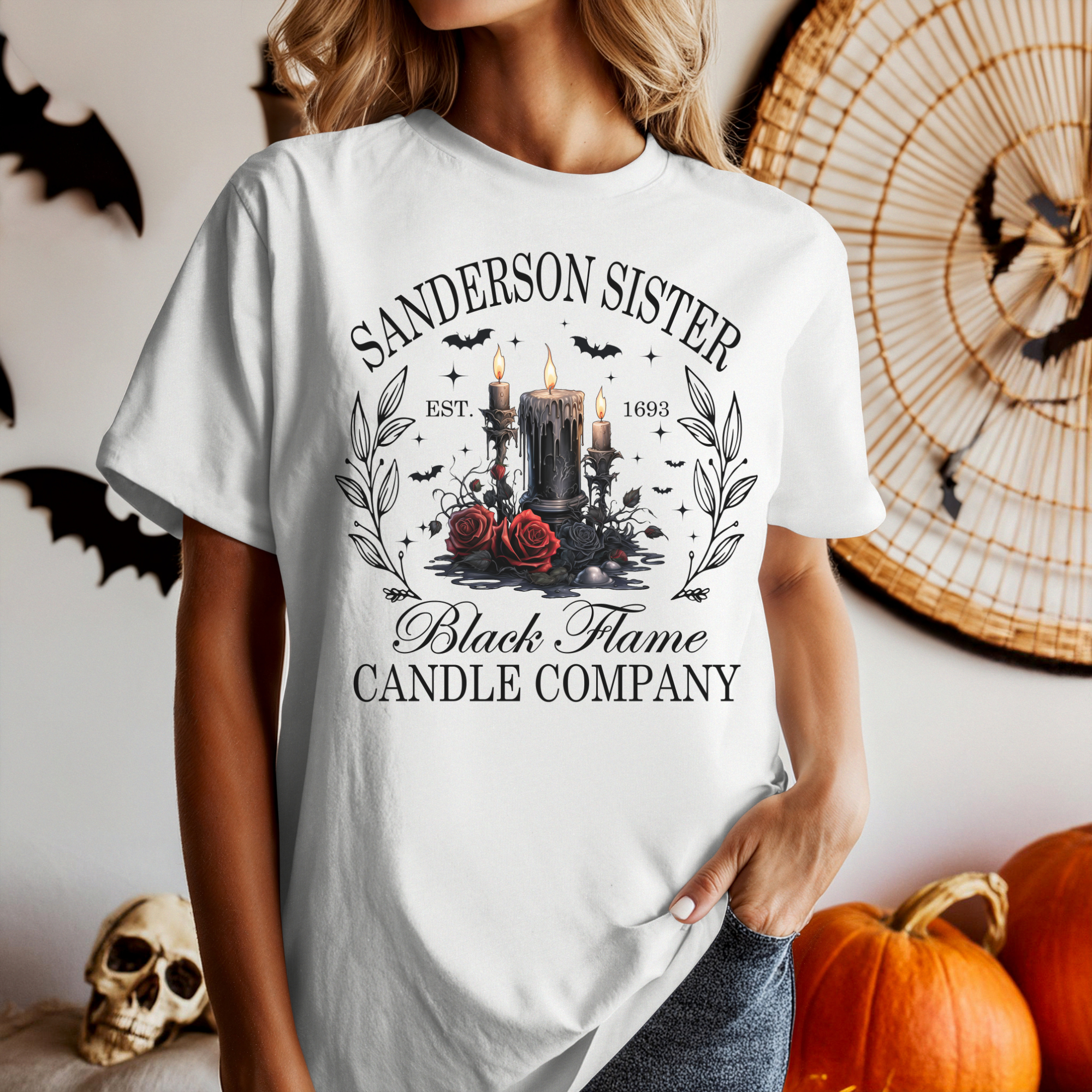 Sanderson Sister Black Flame Candle Co Tee