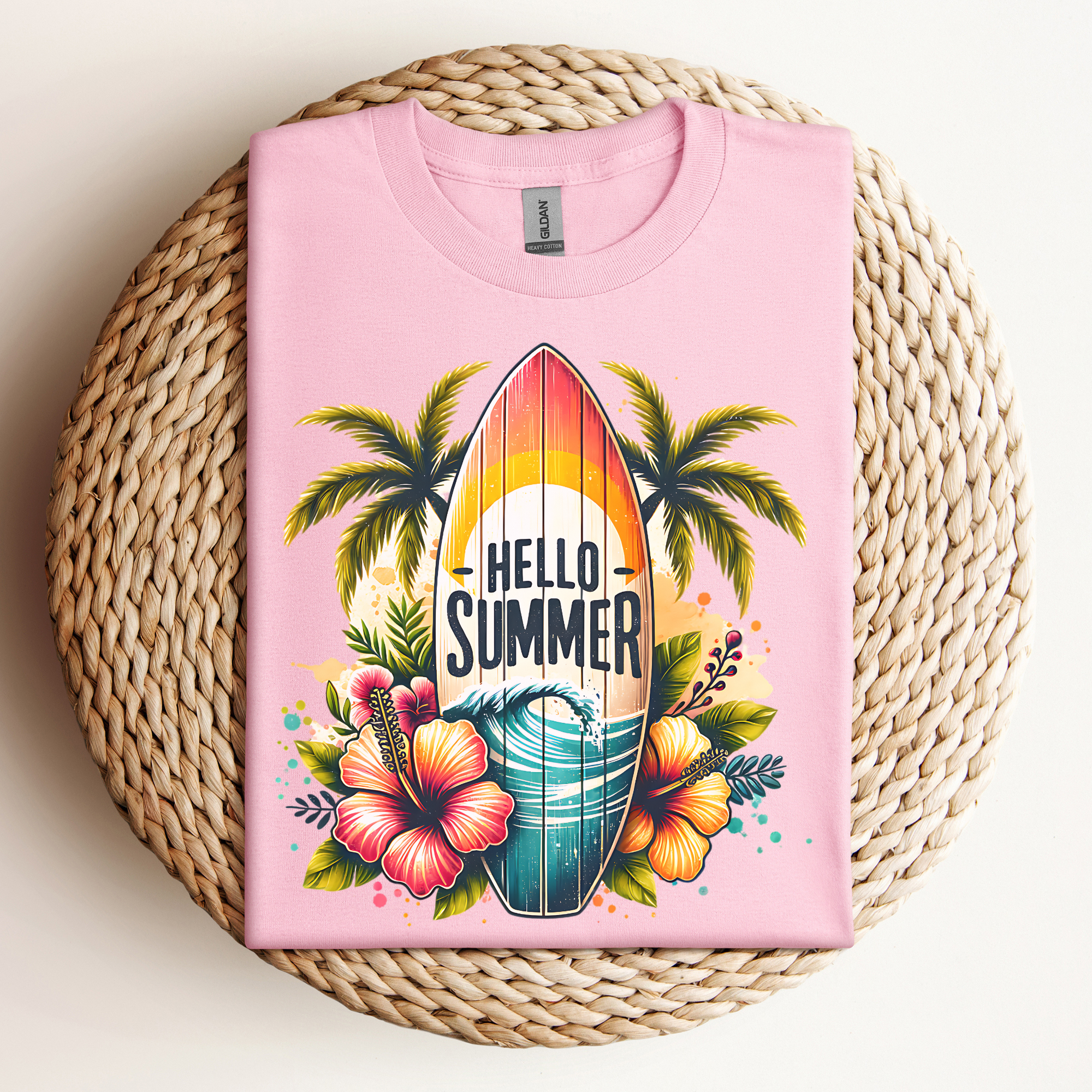 Hello Summer Surfboard Tee