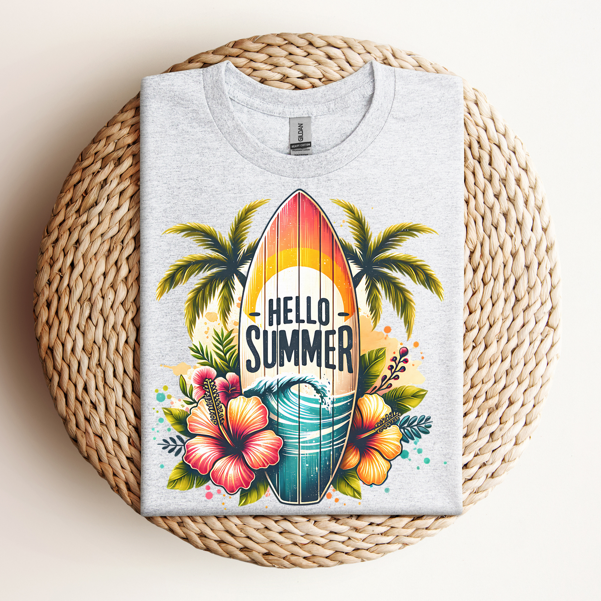 Hello Summer Surfboard Tee