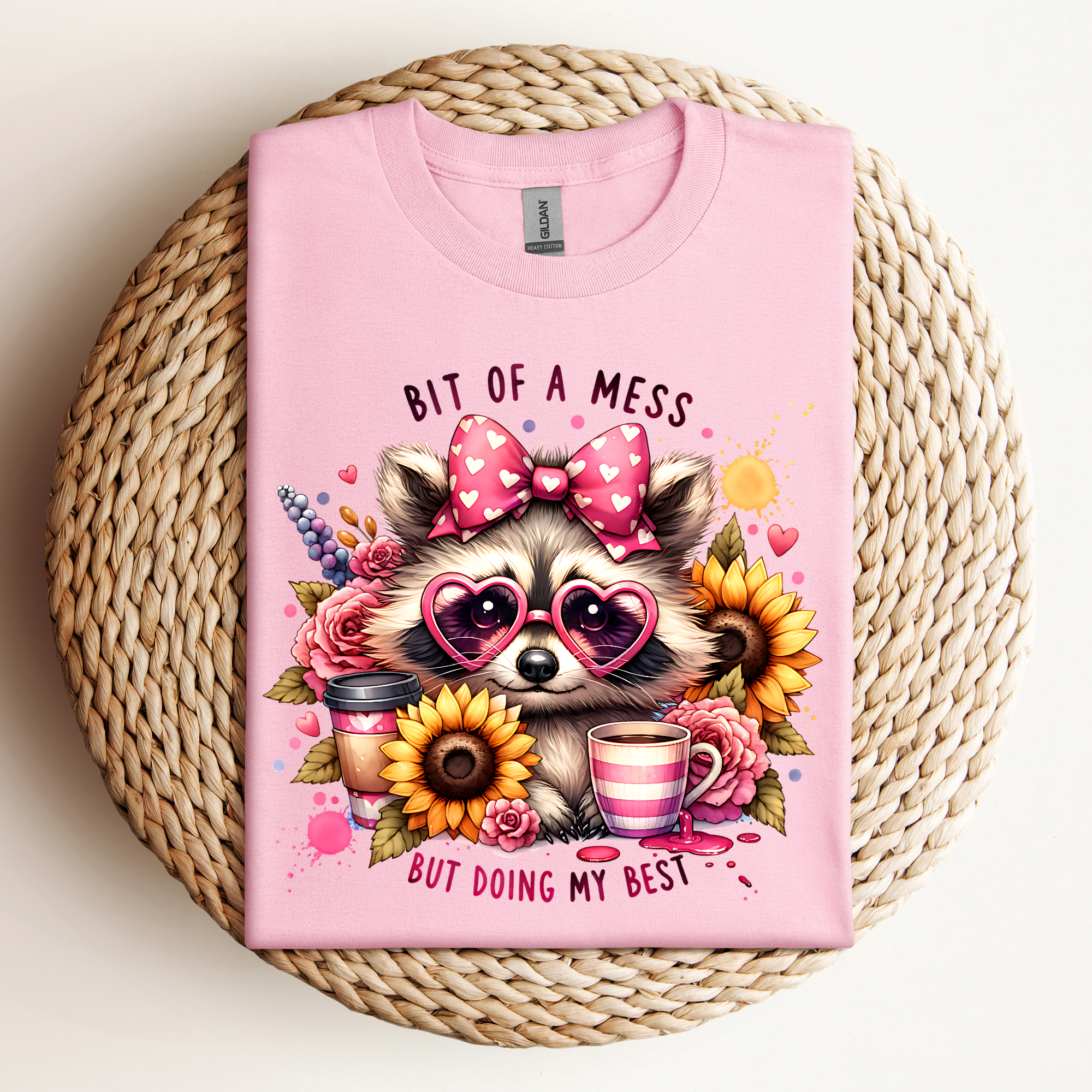 Bit of a Mess Raccoon Tee