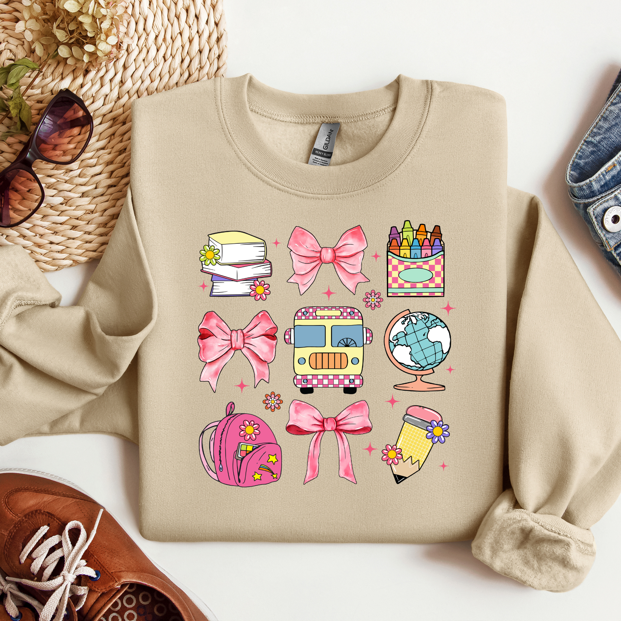 Back to School Coquette Tee & Sweatshirt