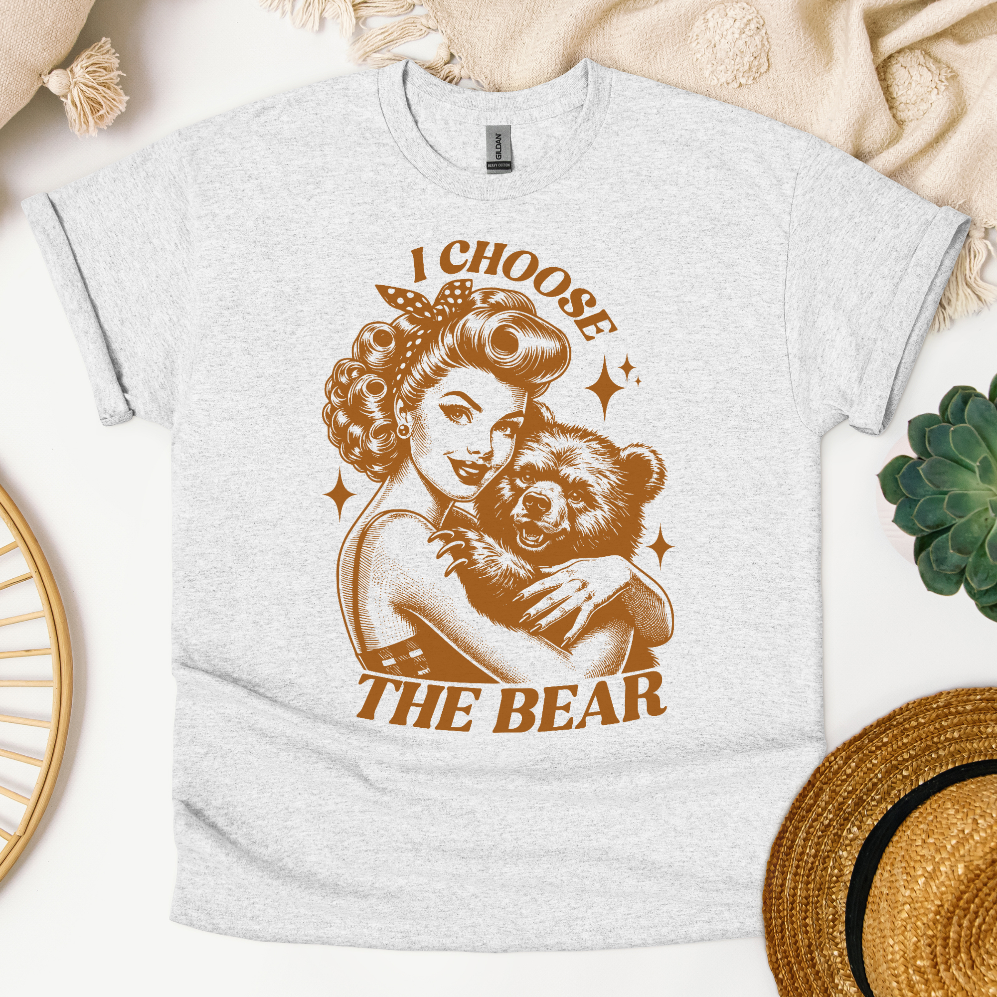 I Choose The Bear Pinup Tee