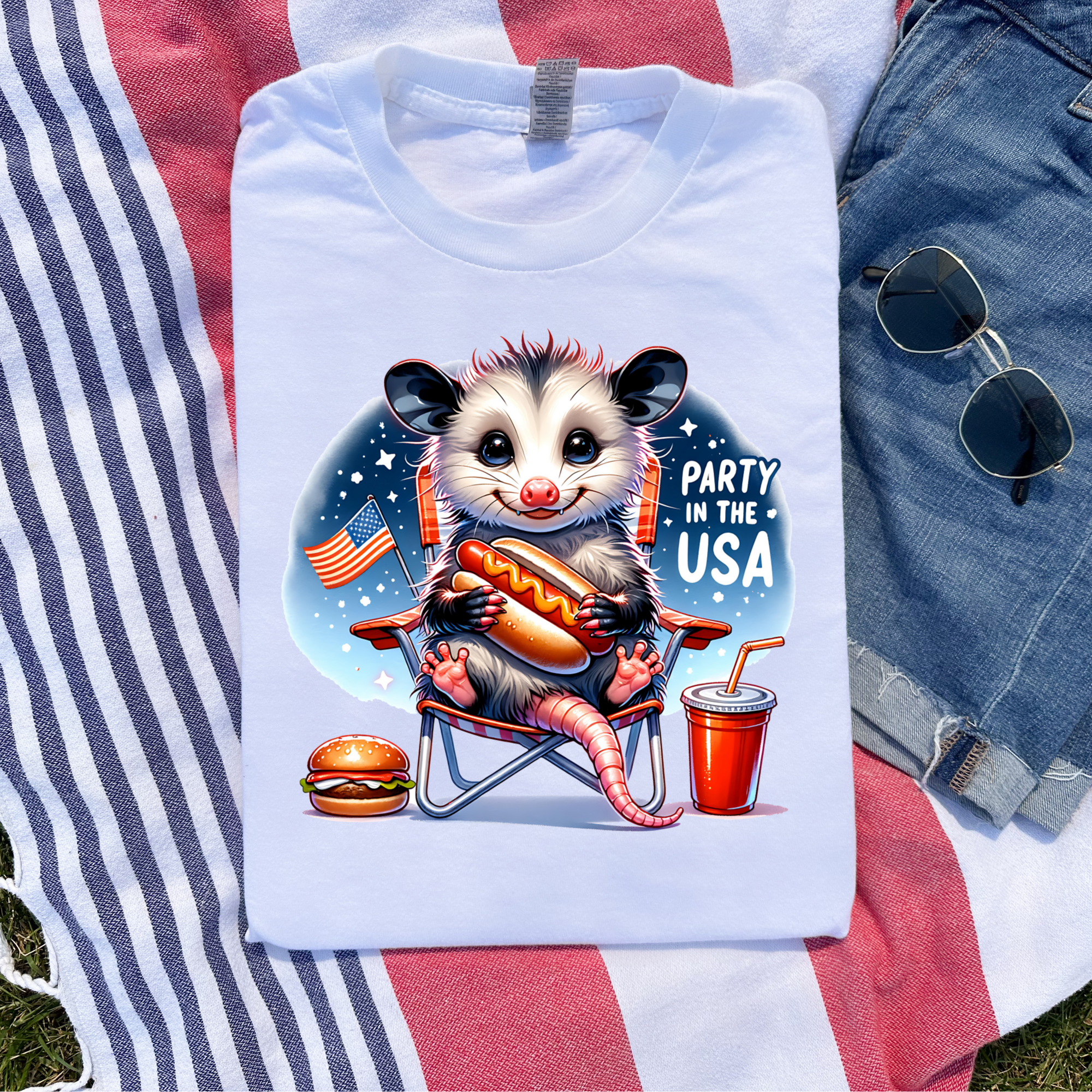 Party In the USA Possum Tee