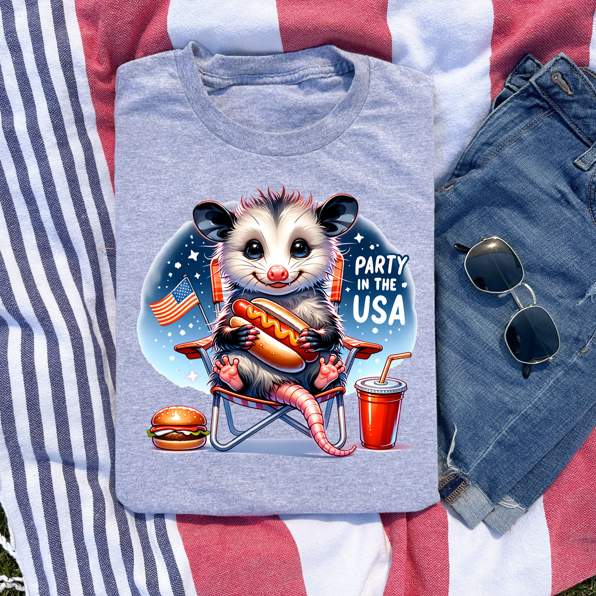 Party In the USA Possum Tee