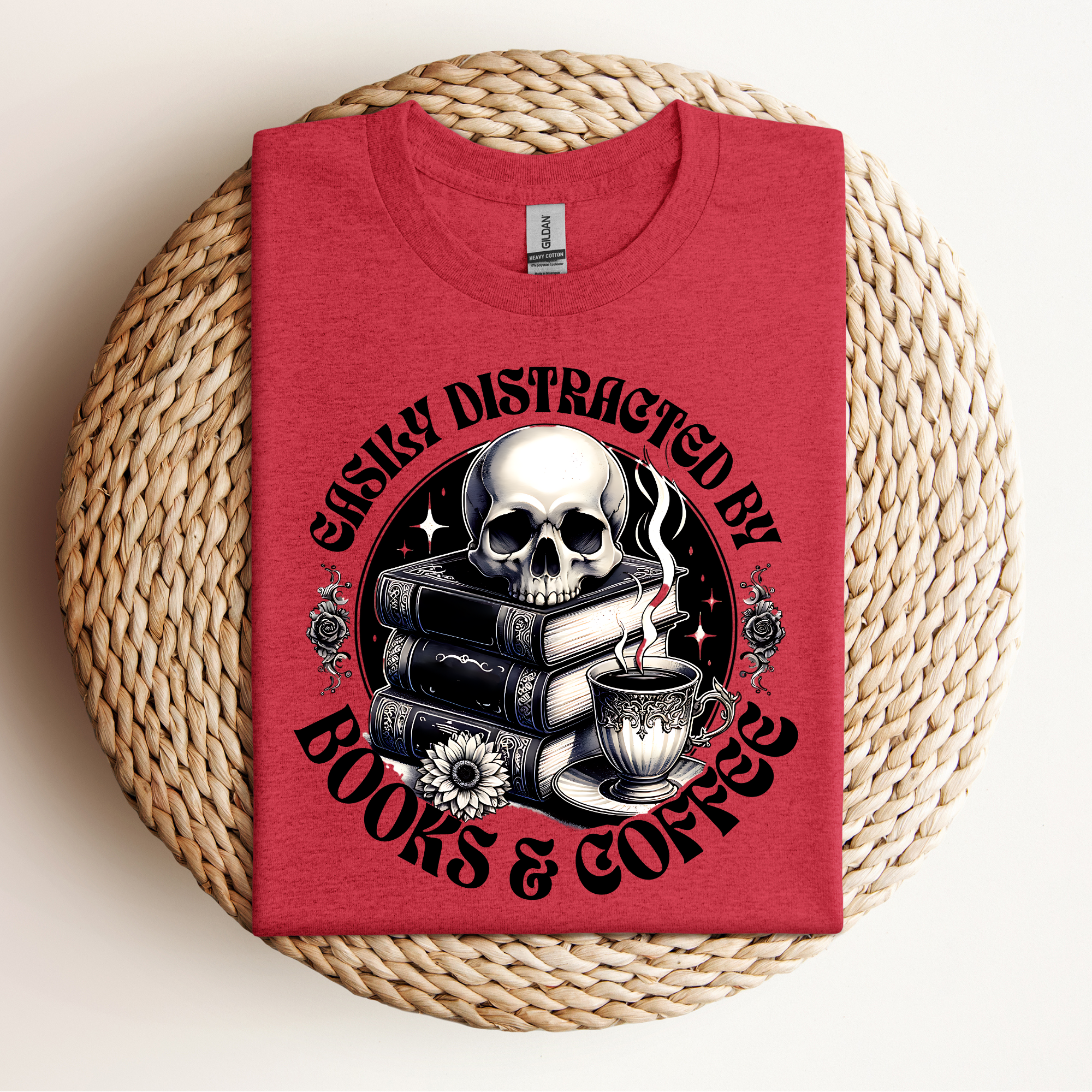 Easily Distracted by Books & Coffee Tee
