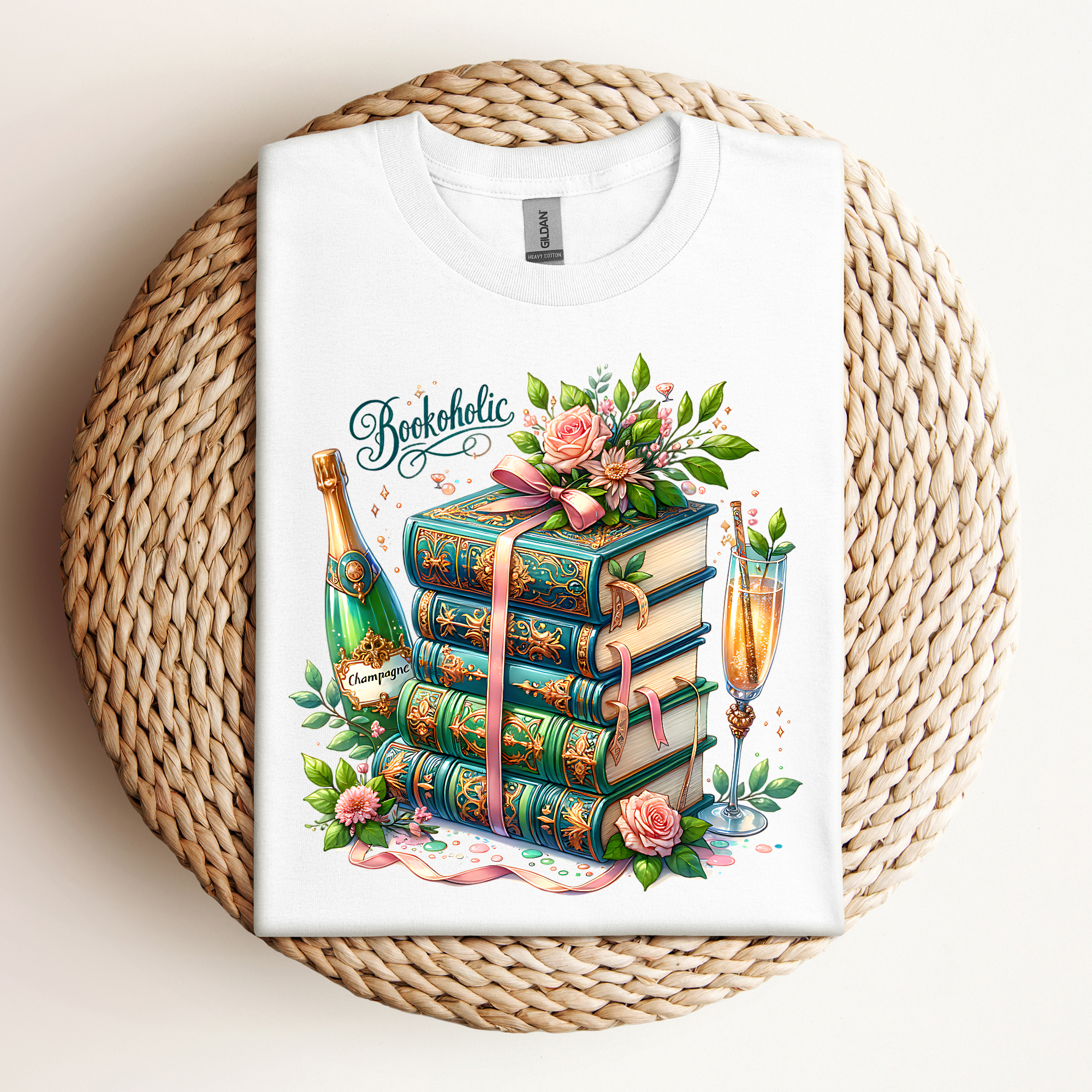 Bookoholic Tee🍾📚
